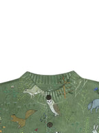 HIYA | Przytulny dzianinowy kardigan z leśnym, naturą inspirowanym wzorem