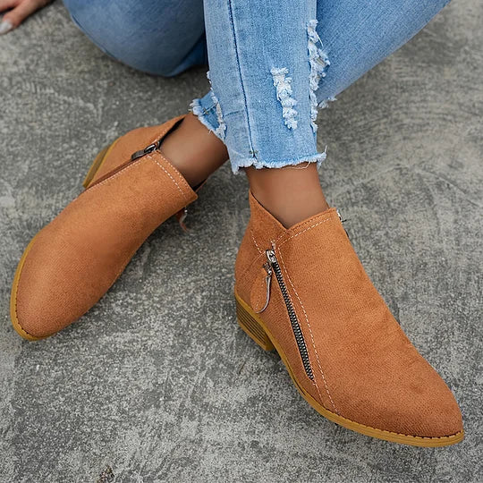 Inessa – Skórzane buty ortopedyczne za kostkę