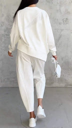 Babette - Dwuczęściowy komplet z okrągłym dekoltem i długim rękawem